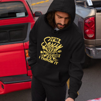 Ich bin sexy und wirf es ab - Naughty Dart Lover Hoodie