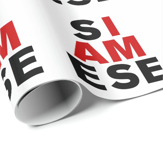 ICH BIN SIAMESE GESCHENKPAPIER (Rolleneckpunkt)