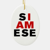 ICH BIN SIAMESE KERAMIKORNAMENT (Hinten)