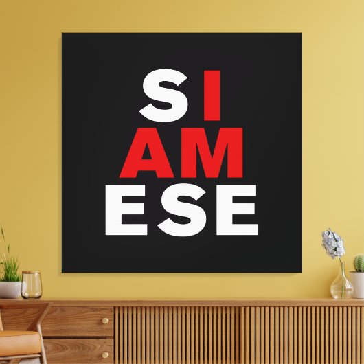 ICH BIN SIAMESE LEINWANDDRUCK (Insitu (Wohnzimmer))