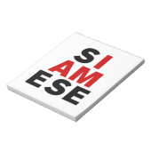 ICH BIN SIAMESE NOTIZBLOCK (Rotiert)