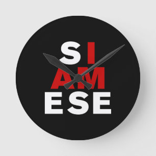 ICH BIN SIAMESE RUNDE WANDUHR