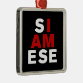 ICH BIN SIAMESE SILBERNES ORNAMENT (Rechts)