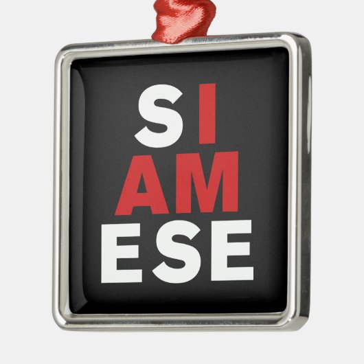 ICH BIN SIAMESE SILBERNES ORNAMENT (Links)
