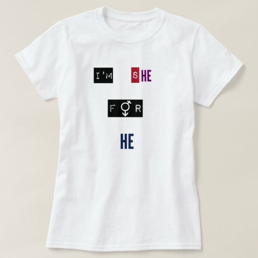 Ich bin sie für ihn T-Shirt (Design vorne)