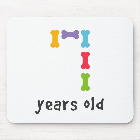 Ich bin sieben Jahre alt Mousepad (Vorne)