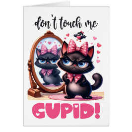Ich bin Single Grumpy Cat Card