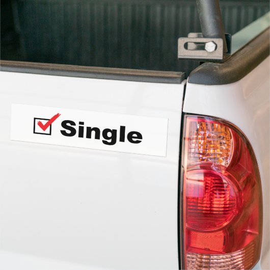 Ich bin Single und verfügbar Autoaufkleber (Auf Lkw)