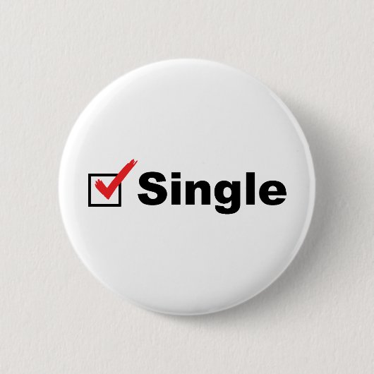 Ich bin Single und verfügbar Button (Vorderseite)