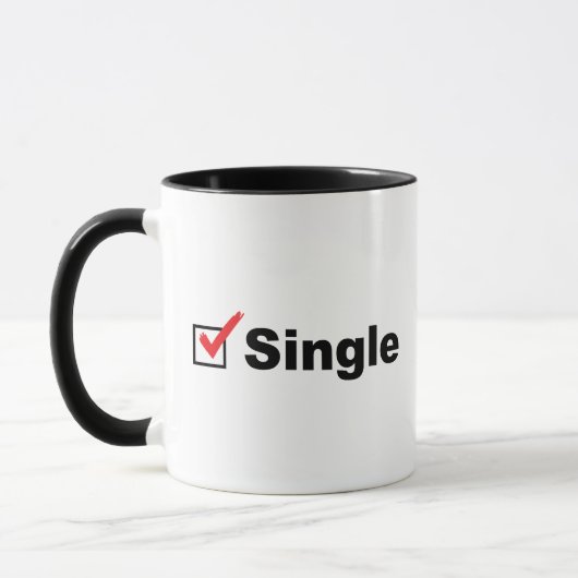 Ich bin Single und verfügbar Tasse (Links)