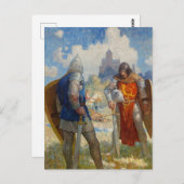Ich bin Sir Launcelot du Lake. 1922 von N.C. Wyeth Postkarte (Vorne/Hinten)