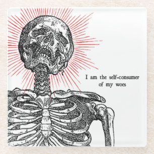 Ich bin Skeleton! Glasuntersetzer