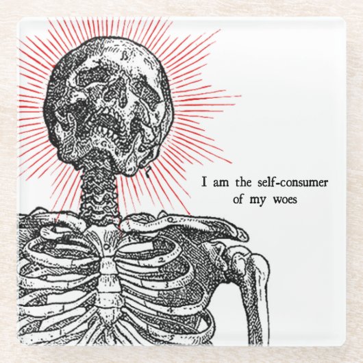Ich bin Skeleton! Glasuntersetzer (Vorderseite)