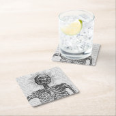 +[ ICH BIN SKELETON! ]+ RECHTECKIGER PAPPUNTERSETZER (Vor Ort)