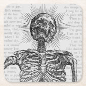 +[ ICH BIN SKELETON! ]+ RECHTECKIGER PAPPUNTERSETZER (Vorderseite)