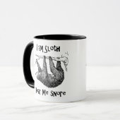 Ich bin Sloth höre mich Snore! Tasse (Vorderseite Links)
