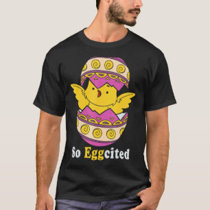 Ich bin so aufgeregt Ostern Baby Küken Retro Vinta T-Shirt