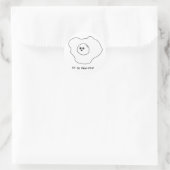 Ich bin so begeistert runder aufkleber (Tasche)