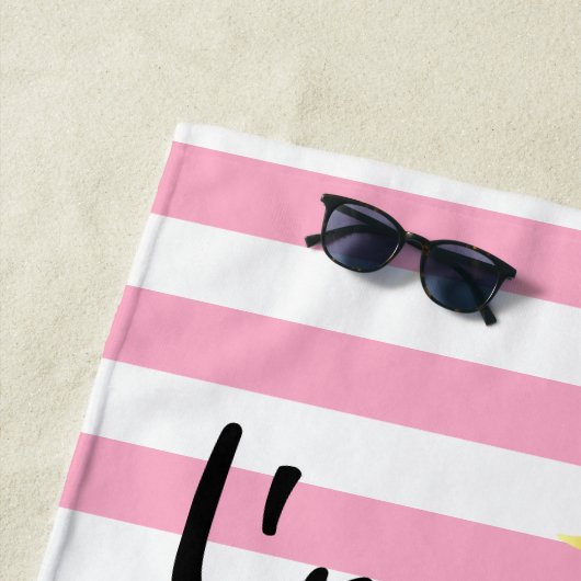 Ich bin so beschäftigtes gestreiftes strandtuch (Beispiel)