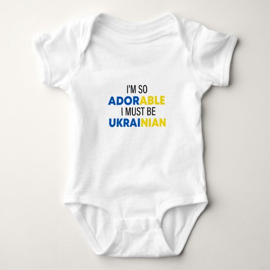 Ich bin so bezaubernd, dass ich Ukrainer und Ukrai Baby Strampler (Vorderseite)