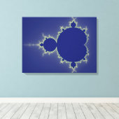 Ich bin so blau - Fraktal Leinwanddruck (Insitu (Holzboden))