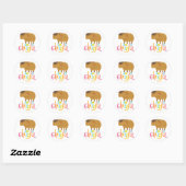 Ich bin so dankbar Niedlich Capybara Sticker, Gesc Runder Aufkleber (Blatt)
