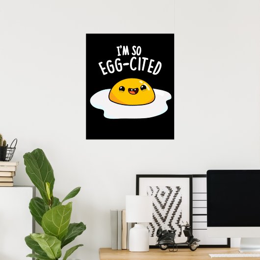 Ich bin so eig zitiert Funny Egg Pun Dark BG Poster (Heimbüro)
