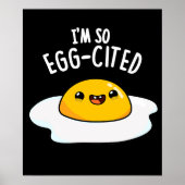 Ich bin so eig zitiert Funny Egg Pun Dark BG Poster (Vorne)
