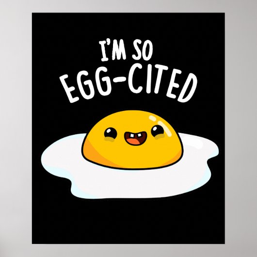 Ich bin so eig zitiert Funny Egg Pun Dark BG Poster (Vorne)