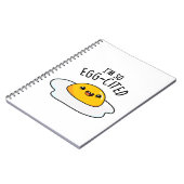 Ich bin so eig zitiert Funny Egg Pun Notizblock (Linke Seite)