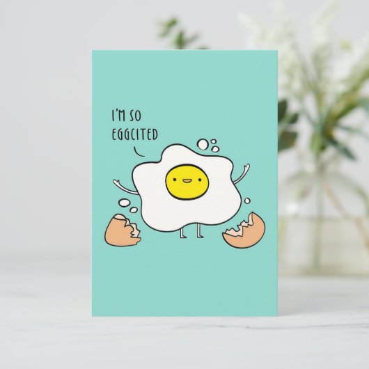 Ich bin so eig zitiert Funny Eggs | Geschenk für S RSVP Karte (Stehend Vorderseite)