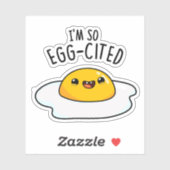 Ich bin so eig zitiert Funny Fried Egg Pun Aufkleber (Blatt)