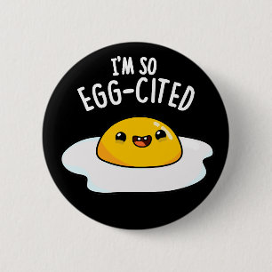 Ich bin so eig zitiert Funny Fried Egg Pun Dark BG Button