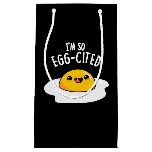 Ich bin so eig zitiert Funny Fried Egg Pun Dark BG Kleine Geschenktüte (Vorderseite)