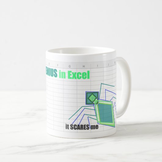 "Ich bin so ein Genie in Excel" Tech-Nerd Kaffeetasse (VorderseiteRechts)