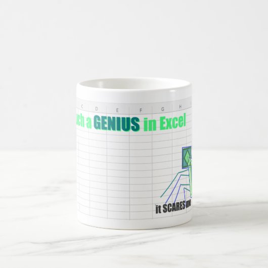 "Ich bin so ein Genie in Excel" Tech-Nerd Kaffeetasse (Mittel)