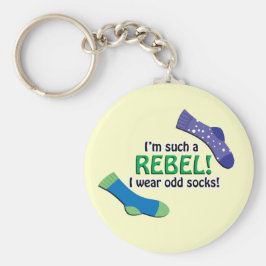 Ich bin so ein Rebell, ich trage seltsame Socken! Schlüsselanhänger