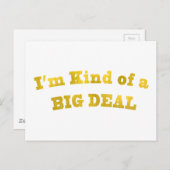 Ich bin so eine große Sache. Postkarte (Vorne/Hinten)