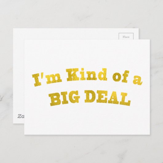 Ich bin so eine große Sache. Postkarte (Vorne/Hinten)