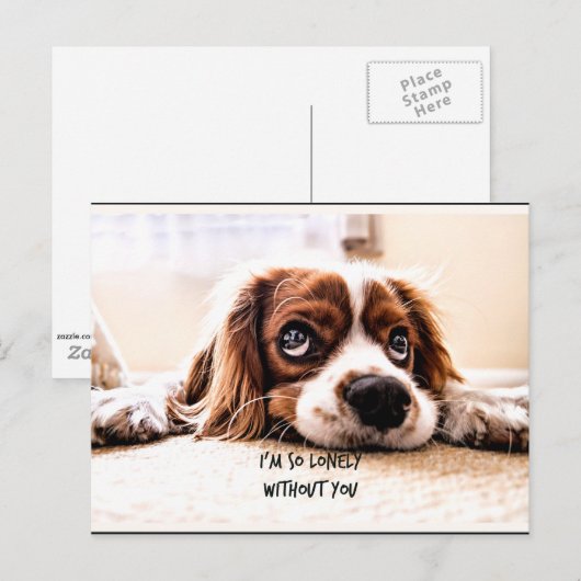 Ich bin so einsam ohne dich postkarte (Vorne/Hinten)