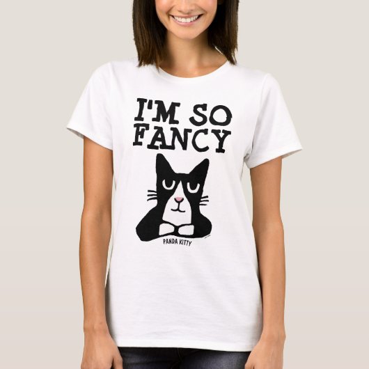 ICH BIN SO EXTRAVAGANT, NIEDLICH TUXEDO CAT PANDA  T-Shirt (Vorderseite)
