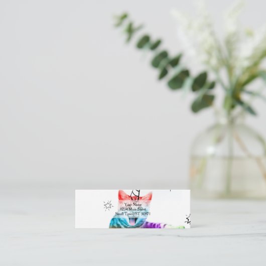 Ich bin so fleißig! mini visitenkarte (Stehend Vorderseite)