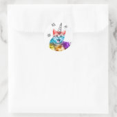 Ich bin so fleißig! runder aufkleber (Tasche)