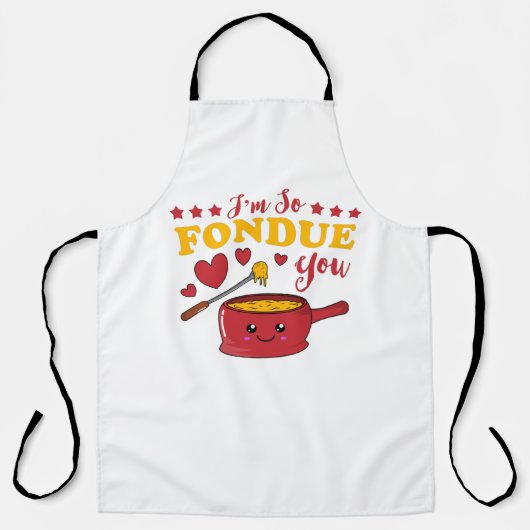 Ich bin so Fondue du Kawaii Fondue Pun T - Shirt Schürze (Vorderseite)