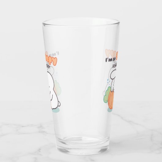 Ich bin so froh: Bunny Hugging Carrot Pillow Glas (Rechts)