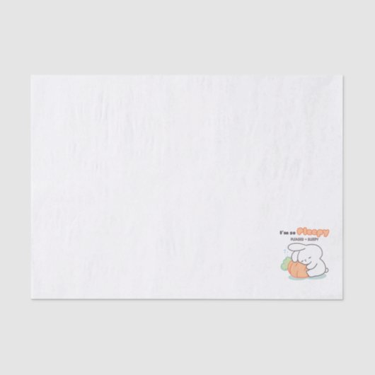 Ich bin so froh: Bunny Hugging Carrot Pillow Seidenpapier (Vorderseite)