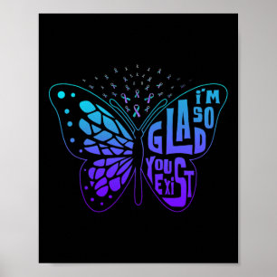 Ich bin so froh, dass du eine Schmetterlingsflöte- Poster
