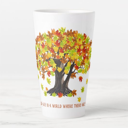 Ich bin so froh, dass ich in einer Welt lebe. Milchtasse (Vorderseite)