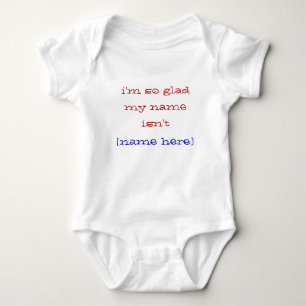 Ich bin so froh, dass mein Name kein Template Red Baby Strampler