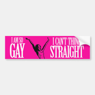 ICH BIN SO GAY DASS ICH NICHT KLAR DENKEN KANN -.p Autoaufkleber